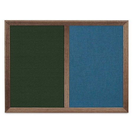 United Visual Products Enclosed Corkboard, 1 Door, 60"x36", 4" Fra UV3417-BLACK-BUFF